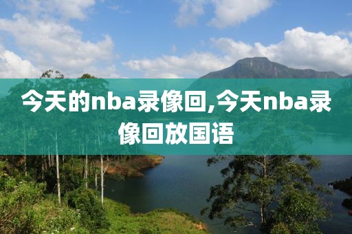 今天的nba录像回,今天nba录像回放国语