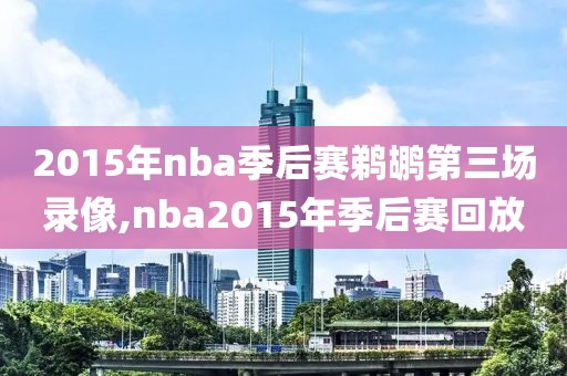 2015年nba季后赛鹈鹕第三场录像,nba2015年季后赛回放