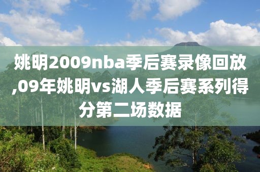 姚明2009nba季后赛录像回放,09年姚明vs湖人季后赛系列得分第二场数据