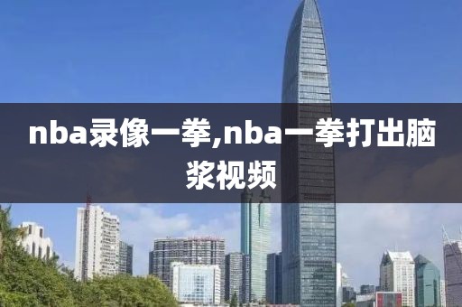 nba录像一拳,nba一拳打出脑浆视频