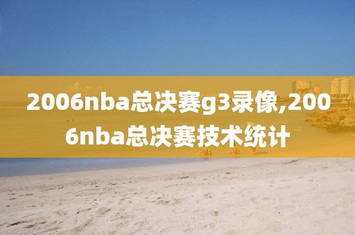 2006nba总决赛g3录像,2006nba总决赛技术统计