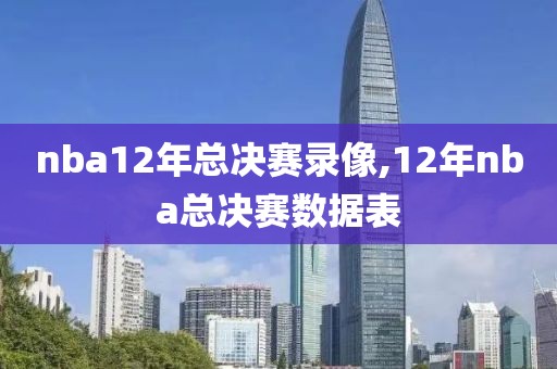 nba12年总决赛录像,12年nba总决赛数据表