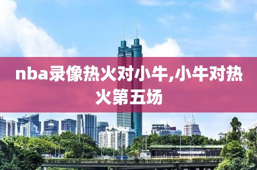 nba录像热火对小牛,小牛对热火第五场