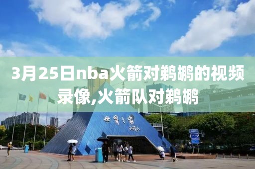 3月25日nba火箭对鹈鹕的视频录像,火箭队对鹈鹕