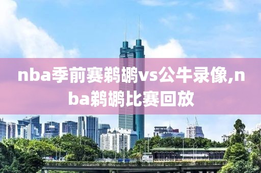 nba季前赛鹈鹕vs公牛录像,nba鹈鹕比赛回放
