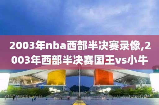 2003年nba西部半决赛录像,2003年西部半决赛国王vs小牛