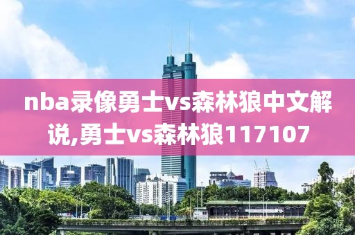 nba录像勇士vs森林狼中文解说,勇士vs森林狼117107